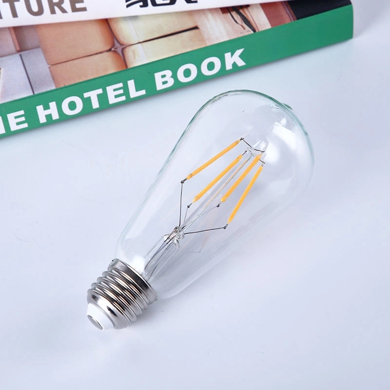 Amber Vintage LED Filament Bulb St64 Model E27/E14/E26 Base 2W/4W/6W Glass Globe for Residential Use (2)