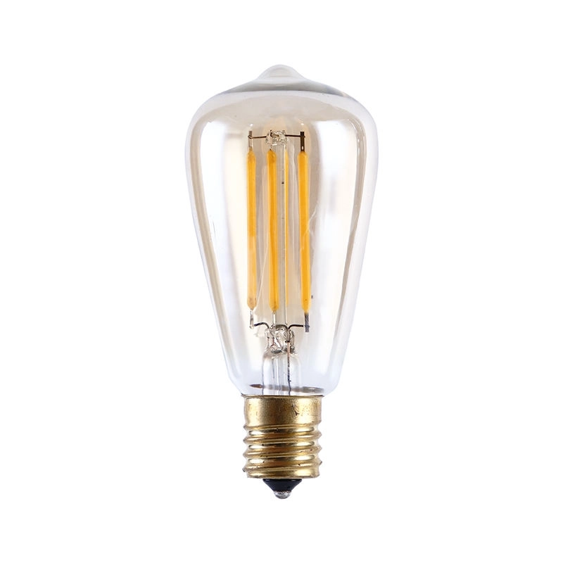 Amber Vintage LED Filament Bulb St64 Model E27/E14/E26 Base 2W/4W/6W Glass Globe for Residential Use (4)