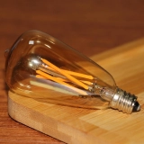 Amber Vintage LED Filament Bulb St64 Model E27/E14/E26 Base 2W/4W/6W Glass Globe for Residential Use (5)