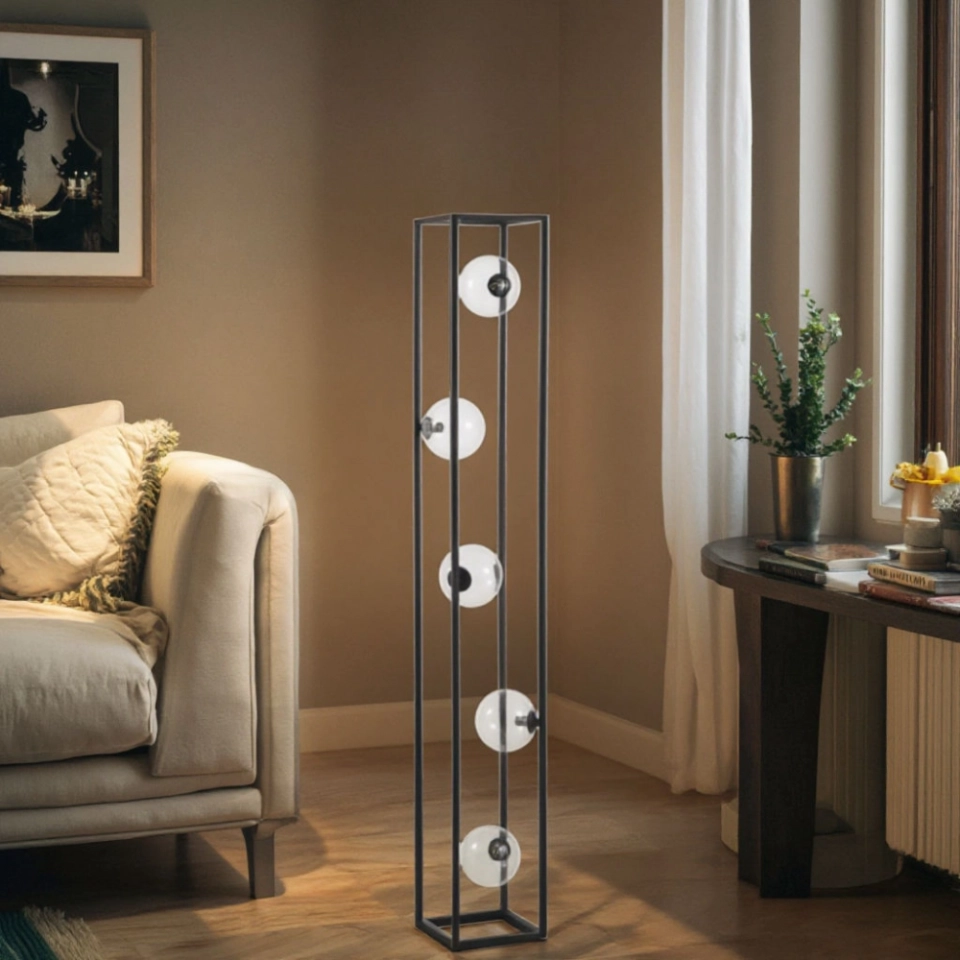 Best Price DIY Home Fixtures Modern Big Decorations Lights Wooden Storage Shelf LED Floor Lamp (3)