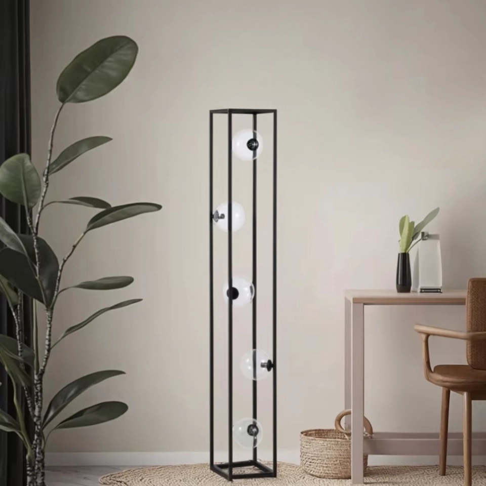 Best Price DIY Home Fixtures Modern Big Decorations Lights Wooden Storage Shelf LED Floor Lamp (6)