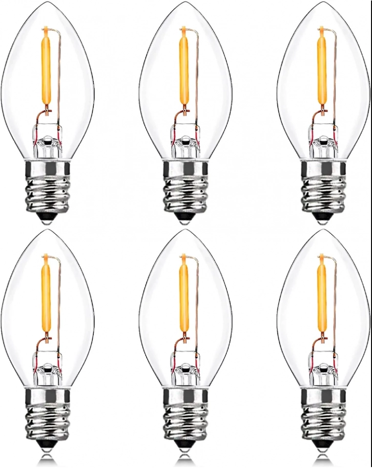 Best Selling Mini C7 LED Edison Bulbs E12 Base Dimmable Warm White Lighting for Home