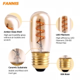 China Cheap Amber Glass E26 E27 2200K 2700K T32 LED Filament Circular Tube Halogen Bulb Poultry Lighting Halogen Bulb (4)