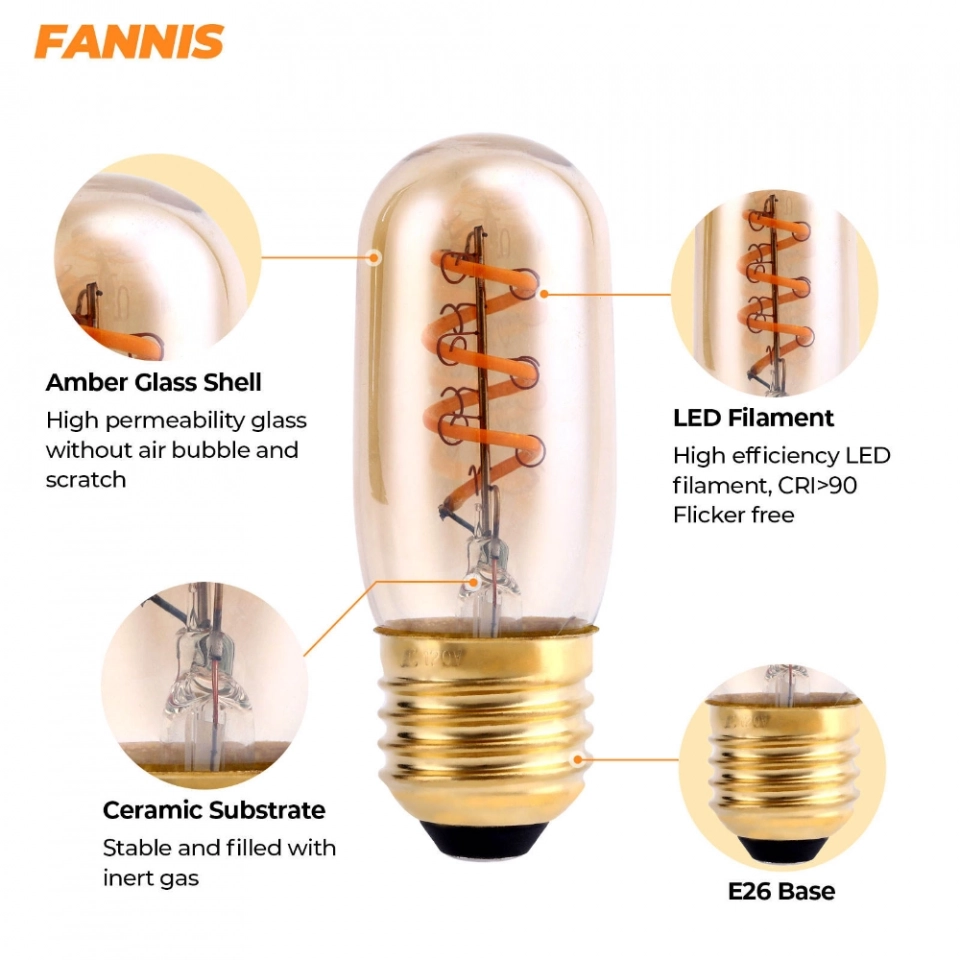 China Cheap Amber Glass E26 E27 2200K 2700K T32 LED Filament Circular Tube Halogen Bulb Poultry Lighting Halogen Bulb (4)