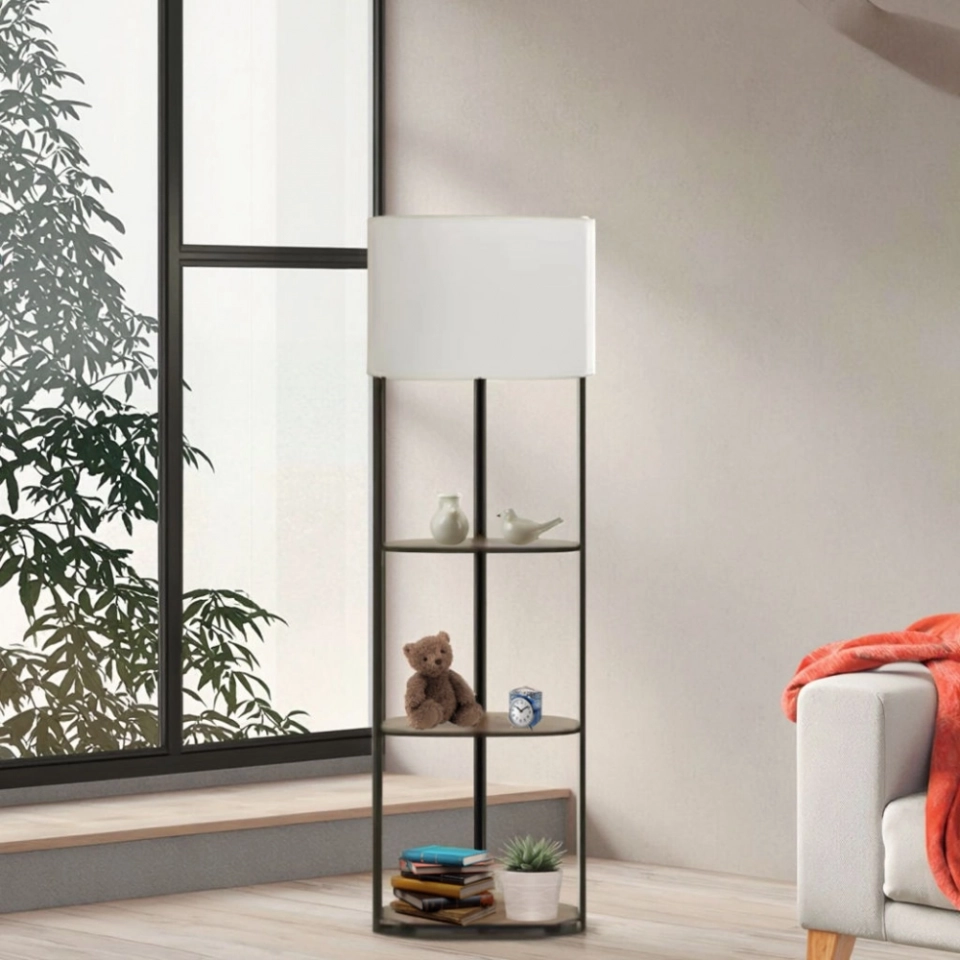 Contemporary Hotel Design Living Room Standing Lampshade Floor Lamps (5)