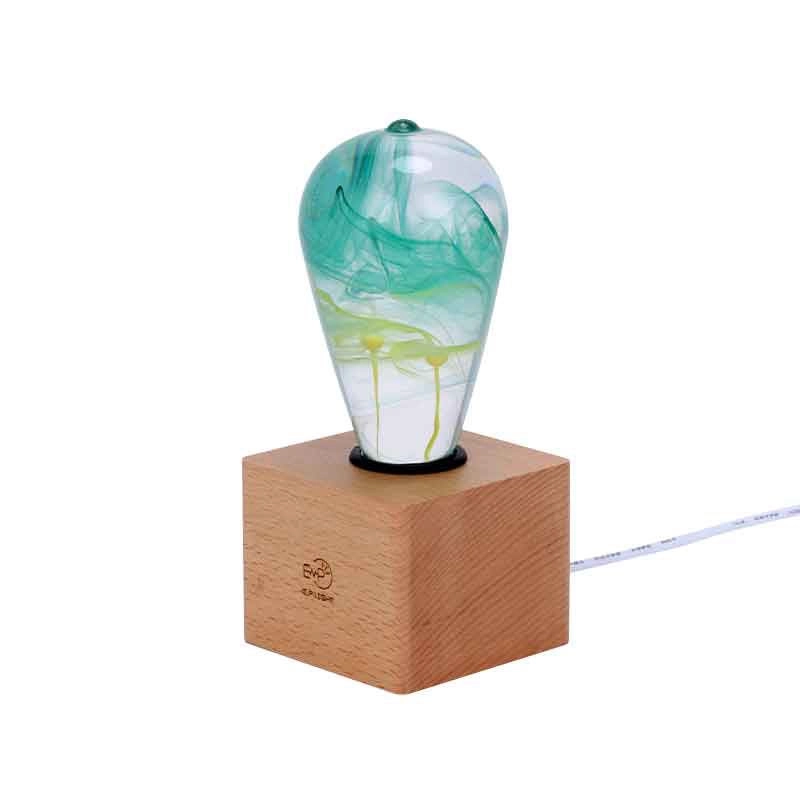 Creative New Type Resin Green Yellow Night Light Art Led Lamp Bulb for Bedroom (6)
