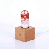 Creative Transparent Aesthetics Poly Resin Ice and Fire Table Lamp Atmosphere Bulb Lighting With Socket (4)