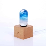 Creative Transparent Poly Resin Clear Aesthetics Blue Atmosphere Directional Radian Lighting LED Lamp Bulb With Socket (4)