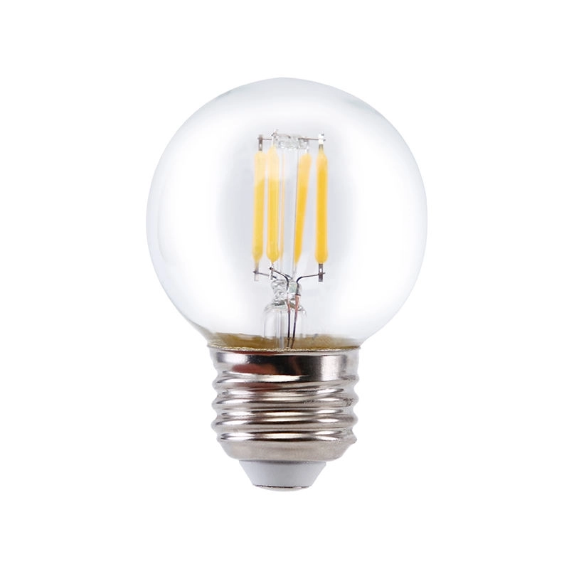 Customized Dimmable clear Glass 2W 4W 6W Warm Light 110V E27 Soft Decoration G40 Led Filament Bulb