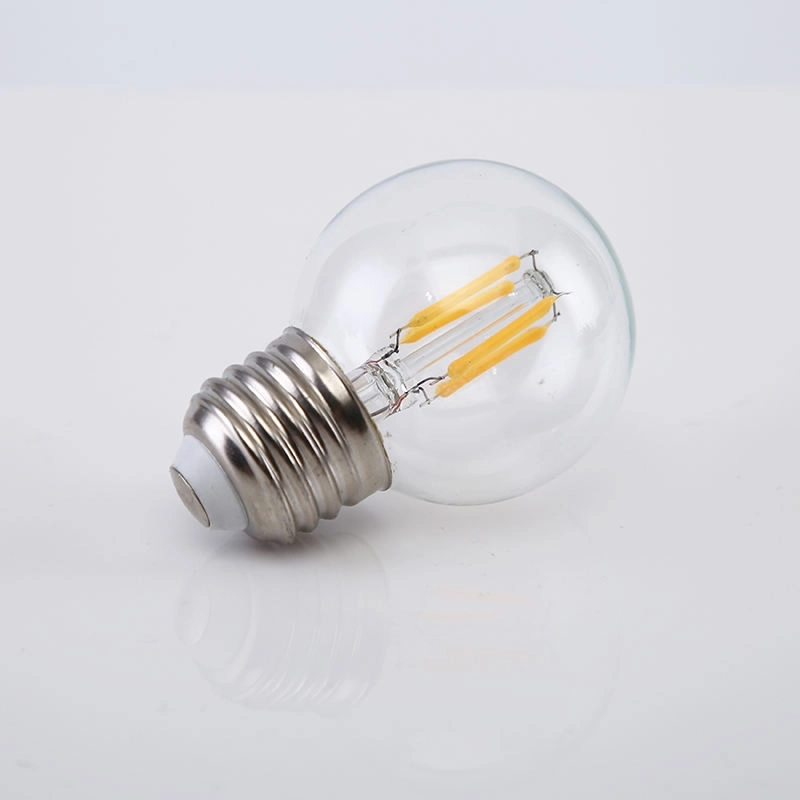Customized Dimmable clear Glass 2W 4W 6W Warm Light 110V E27 Soft Decoration G40 Led Filament Bulb (6)