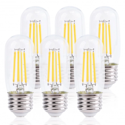 Edison Vintage 2700K Soft Light T32 4W LED Filament Tubular Bulb Lights Lighting Led