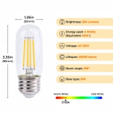 Edison Vintage 2700K Soft Light T32 4W LED Filament Tubular Bulb Lights Lighting Led (2)
