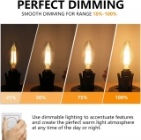 Factory Direct C35 clear Glass White Incandescent Warm Light 120V EE12S Led Ceiling Fan with Light and Remote Control (3)