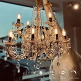 Factory Direct C35 clear Glass White Incandescent Warm Light 120V EE12S Led Ceiling Fan with Light and Remote Control (6)