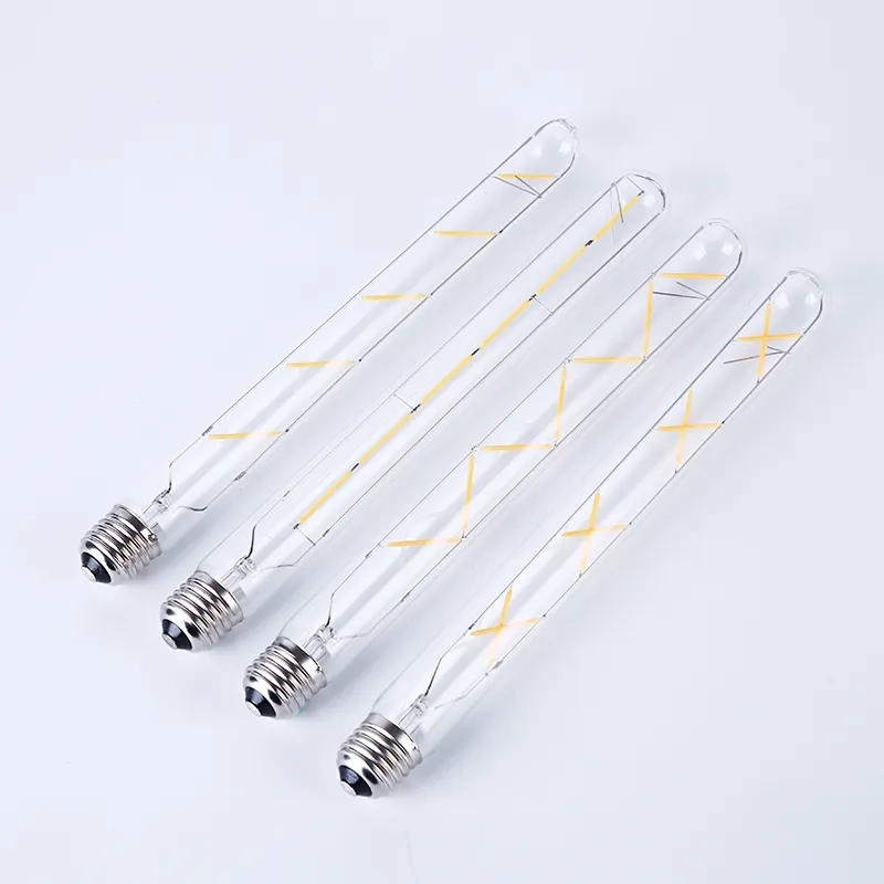 Factory Direct Sale Warm White LED Light With Adjustable Brightness 2700K 4W 6W 8W E27 E26 T30 Tubular Filament (2)