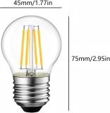 Factory Stock Energy Saving Dimmable G45 Filament Led Bulb Retro Filament Glass Bulb Suitable for Hanging Ceiling Chandeliers (2)