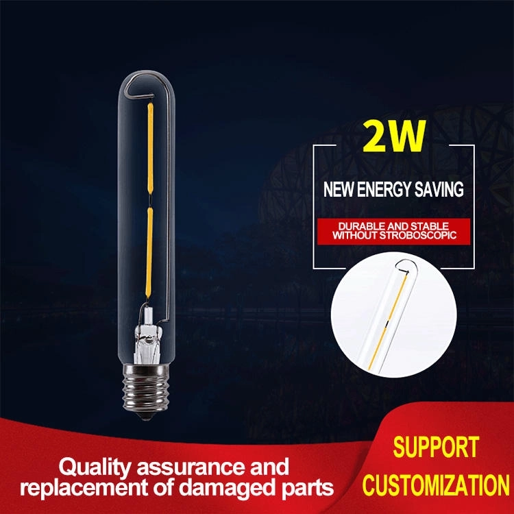 Factory Wholesale Vintage T20 LED Bulbs 2W Tubular Filament LED Bulb Tubular Edison Style LED Filament Bulb (4)