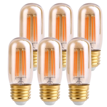 Fannis Authentic Tubular Bulb Filament Dimmable 4W E26 LED Edison Bulb Incandescent Bulb Bedroom Lamp Ceiling Fannis Authentic Tubular Bulb Filament Dimmable 4W E26 LED Edison Bulb Incandescent Bulb Bedroom Lamp Ceiling