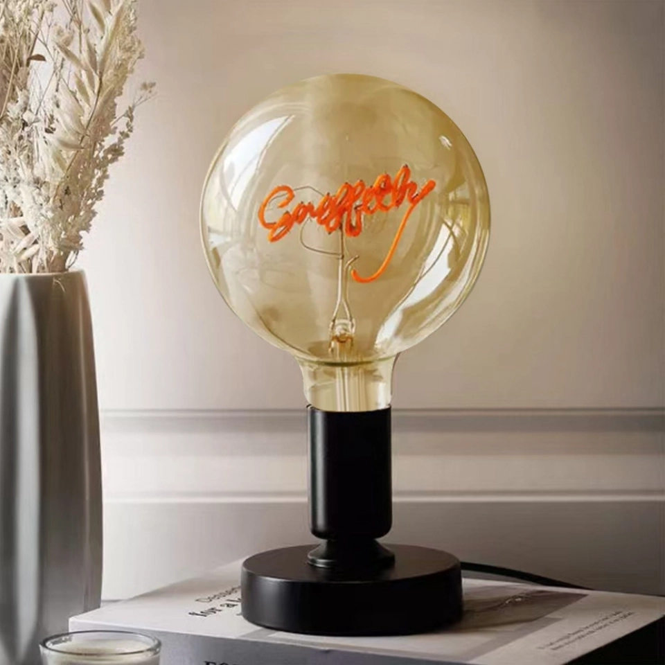 Fannis Customizable G125 LED Filament Warm Bulb Lamp 3W Glass E26/E27 for Decorative for DC/AC Certified ROHS PSE Mother's Day Gift (4)