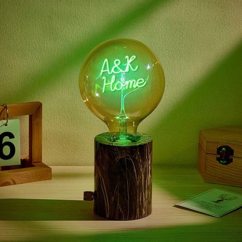 Fannis Vintage Style Marble Concrete Table Lamps LED Bulb Battery Iron Glass for Bedroom Home Decoration Valentines Gift (4)