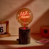 Fannis Vintage Style Marble Concrete Table Lamps LED Bulb Battery Iron Glass for Bedroom Home Decoration Valentines Gift (5)