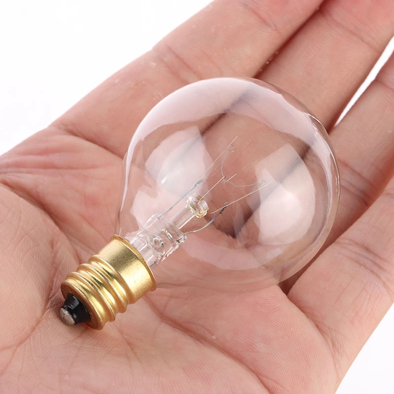 High Quality G40 Small Clear Glass Replacement Round Incandescent Light Bulbs for Patio (2)