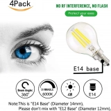 High Selling G45 clear Glass White Incandescent Warm Light 120V E12S Led Ceiling Fan with Intelligent Ceiling Light (5)