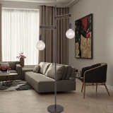 Hot Sale Fashionable Popular Minimalist Style Black Double Head Floor Lamp for Living Room (6)