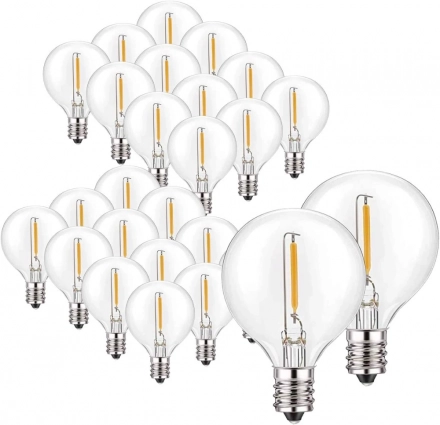 Hot Sale G40 5000K Clear Glass White Incandescent Warm Lamp Bulb Filament LED Modern Style Bulb for Courtyard Garden