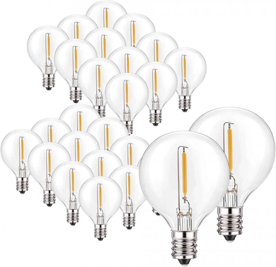 Hot Sale G40 5000K Clear Glass White Incandescent Warm Lamp Bulb Filament LED Modern Style Bulb for Courtyard Garden