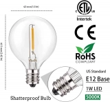 Hot Sale G40 5000K Clear Glass White Incandescent Warm Lamp Bulb Filament LED Modern Style Bulb for Courtyard Garden (2)