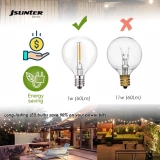 Hot Sale G40 5000K Clear Glass White Incandescent Warm Lamp Bulb Filament LED Modern Style Bulb for Courtyard Garden (3)