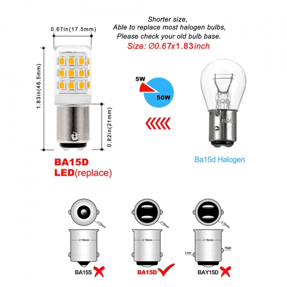 Hot Selling LED Corn Light BA15D Double Contact Point Ceramic Body Bulb (5)