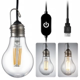 New Design Portable USB Charging Dimmable Touch Control A60 Light Lamp String with Hook Used for Camping