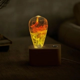 Nordic Bedroom Decor Resin Night Light Decoration Solar Corona Design Led Lamp Bulb With Socket (2)