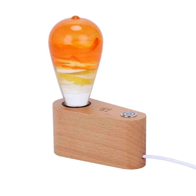 Nordic Bedroom Decor Resin Night Light Decoration Solar Corona Design Led Lamp Bulb With Socket (4)