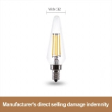 Smart Light Filament C32 220V E14 4w Led Candle Light Bulb Lamp with Tail LED Bulb Lights Led Filament Bulb (3)