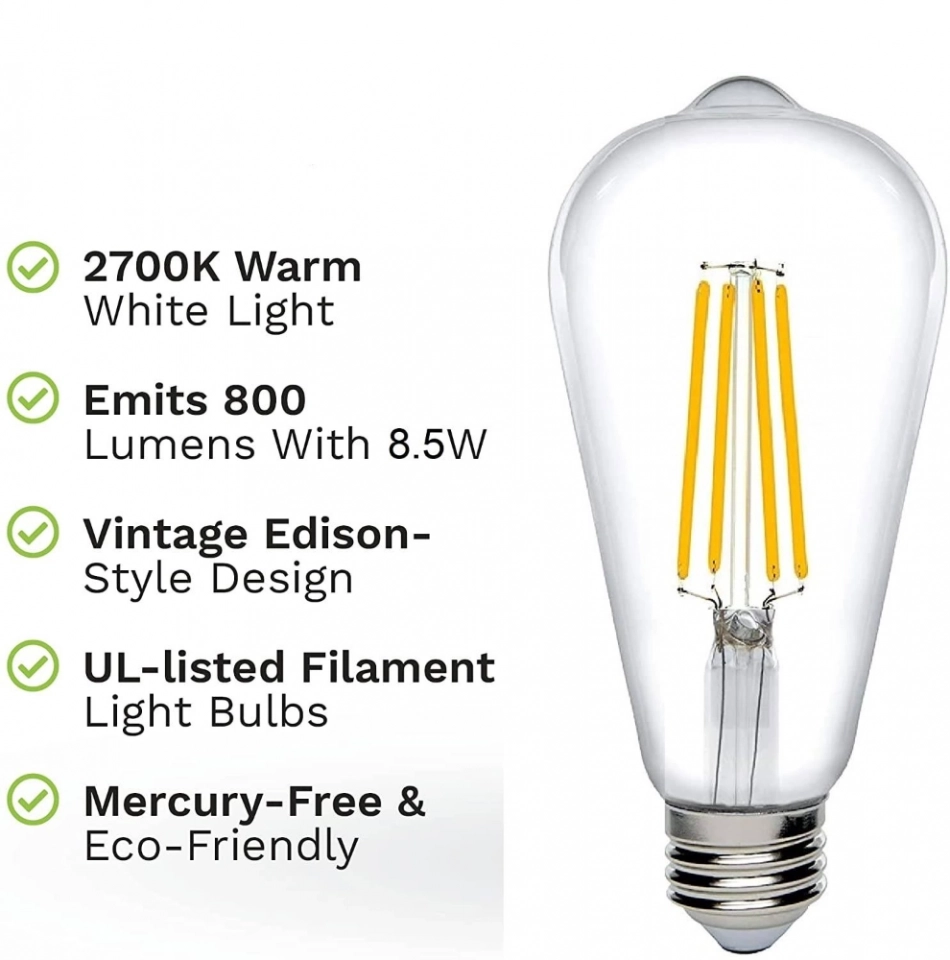 St64 Edison Led Bulb E27 2700K 8W Sengled Smart Light Bulbs (2)