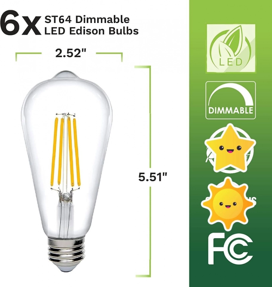 St64 Edison Led Bulb E27 2700K 8W Sengled Smart Light Bulbs (3)