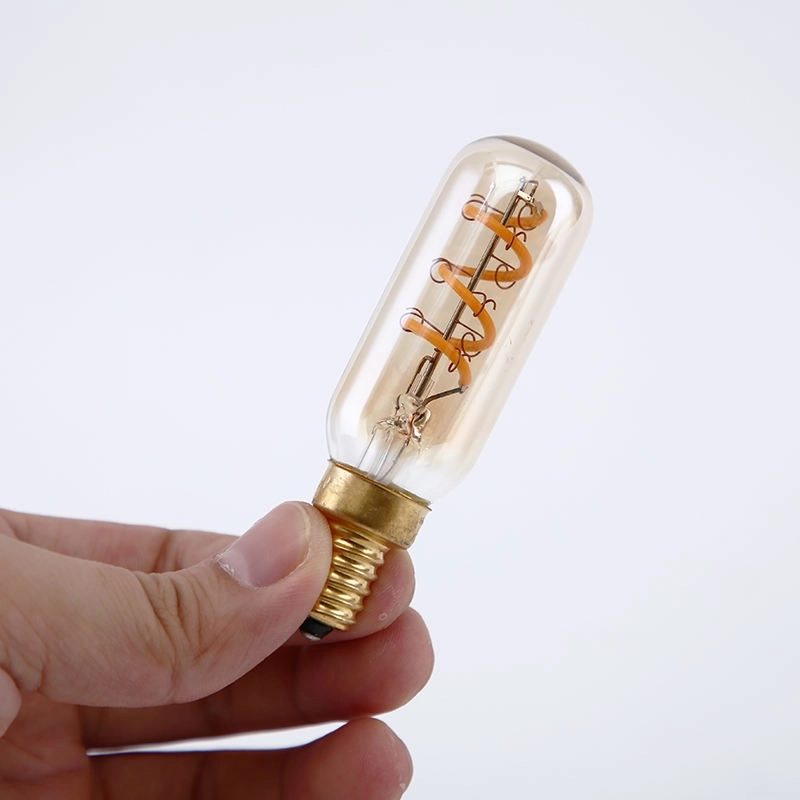 T25 Edison Tubular Interior Bulb 2W Equivalent Warm White Retro Flexible Filament 110V Chandelier Bulb (3)