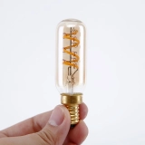 T25 Edison Tubular Interior Bulb 2W Equivalent Warm White Retro Flexible Filament 110V Chandelier Bulb (4)