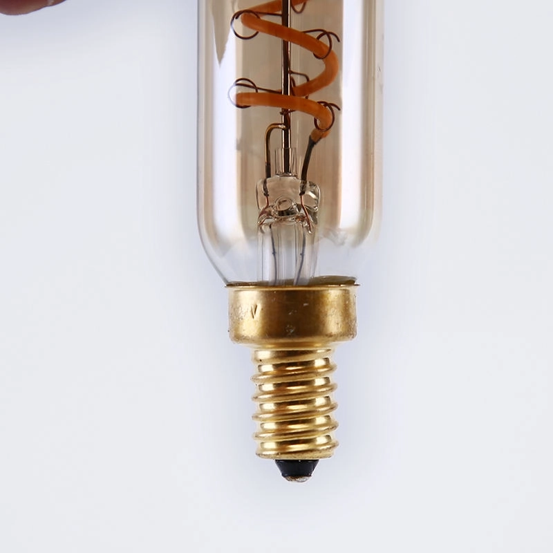 T25 Edison Tubular Interior Bulb 2W Equivalent Warm White Retro Flexible Filament 110V Chandelier Bulb (6)