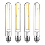 T30 Tubular Bulbs LED Bulb E26 Base Soft White 2700K, 7.3 Inch Long Tube Light Bulb, 60-Watt Incandescent Equivalent