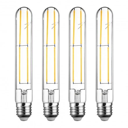 T30 Tubular Bulbs LED Bulb E26 Base Soft White 2700K, 7.3 Inch Long Tube Light Bulb, 60-Watt Incandescent Equivalent T30 Tubular Bulbs LED Bulb E26 Base Soft White 2700K, 7.3 Inch Long Tube Light Bulb, 60-Watt Incandescent Equivalent