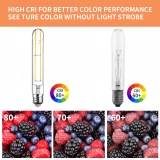 T30 Tubular Bulbs LED Bulb E26 Base Soft White 2700K, 7.3 Inch Long Tube Light Bulb, 60-Watt Incandescent Equivalent (5)