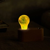 Transparent Poly Resin Aesthetics Atmosphere Suspended Blooming Rhythm A60 Lighting Bulb Desk Lamp With Socket