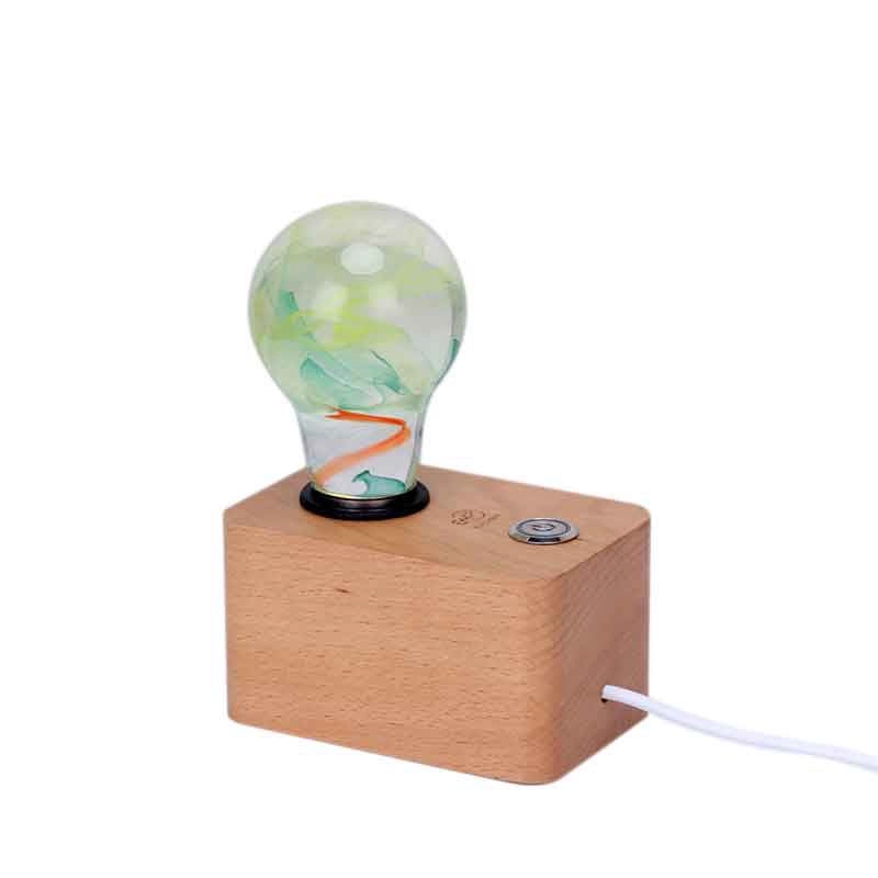 Transparent Poly Resin Aesthetics Atmosphere Suspended Blooming Rhythm A60 Lighting Bulb Desk Lamp With Socket (5)