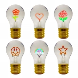 USB Rechargeable LED Night Light A19 A60 Heart Table Lamp with DC Power ROHS Certificate Valentine's Day Gift for Girlfriend