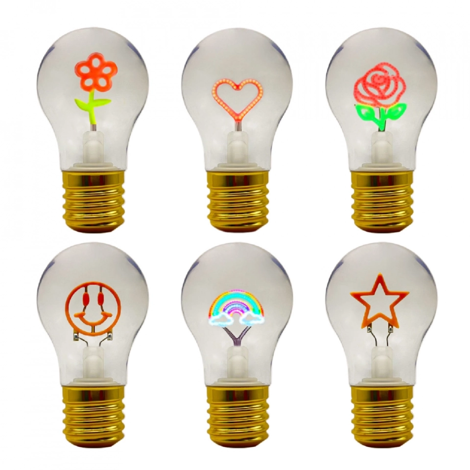 USB Rechargeable LED Night Light A19 A60 Heart Table Lamp with DC Power ROHS Certificate Valentine's Day Gift for Girlfriend