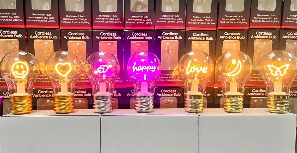 USB Rechargeable LED Night Light A19 A60 Heart Table Lamp with DC Power ROHS Certificate Valentine's Day Gift for Girlfriend (6)